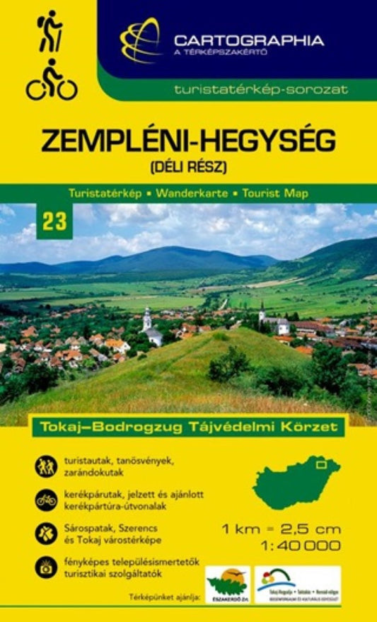 Zempleni Hegyseg Deli Resz Tourist Map