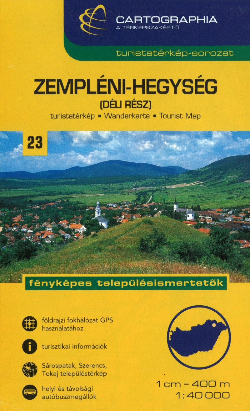 Zemplen Mountains (South) Hiking Map