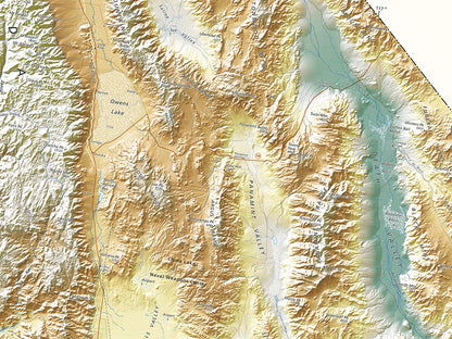 California Elevation Tints Fine Art Print Map