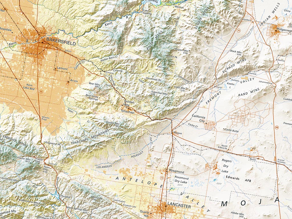 California Land Cover Fine Art Print Map