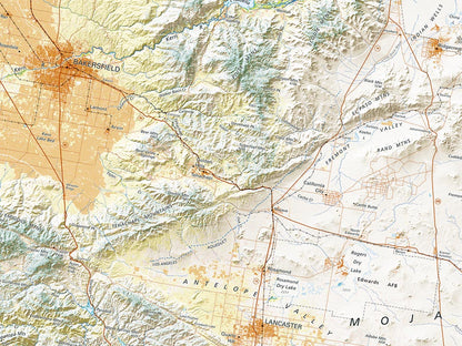 California Land Cover Fine Art Print Map