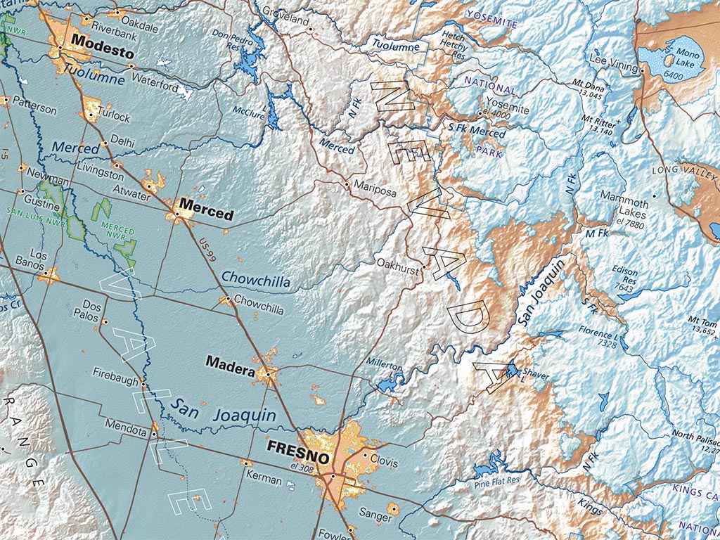 California in Context Fine Art Print Map