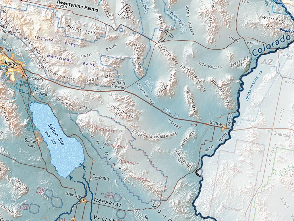 California in Context Fine Art Print Map