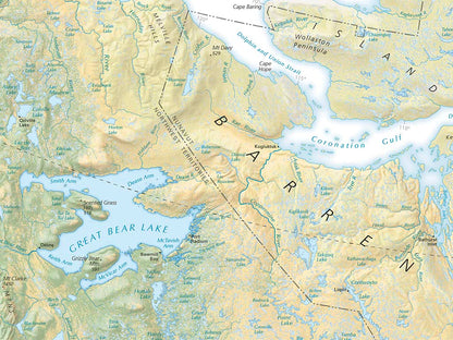 Canada Elevation Tints Fine Art Print Map