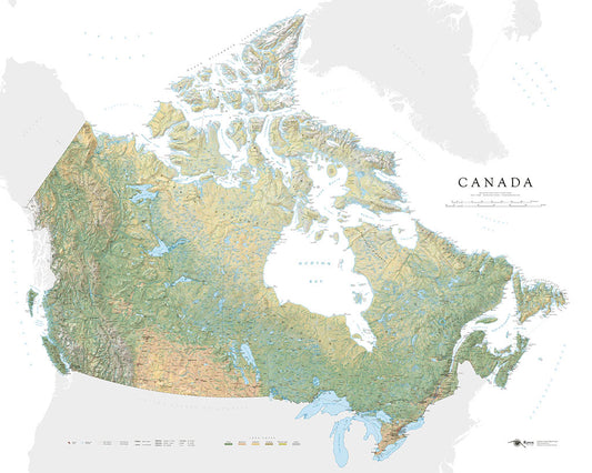 Canada Land Cover Fine Art Print Map