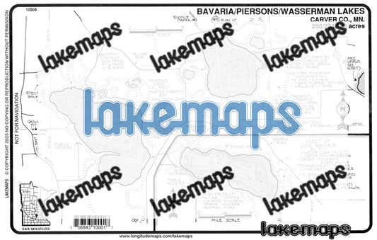 Carver County, MN - PIERSONS/ Bavaria / Wasserman - Lakemap - 10906