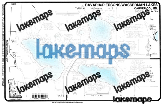 Carver County, MN - PIERSONS/ Bavaria / Wasserman - Lakemap - 10906