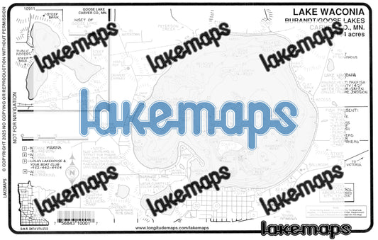 Carver County, MN - WACONIA - Lakemap - 10911