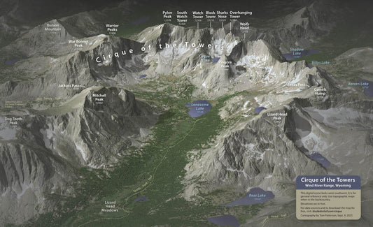 Cirque of the Towers - Laminated