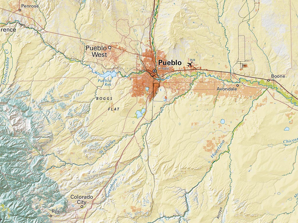 Colorado Land Cover Fine Art Print Map