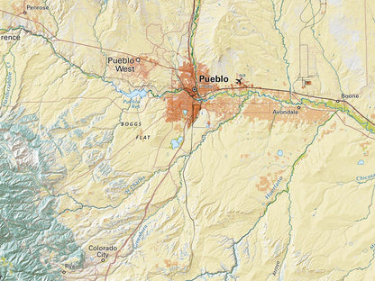 Colorado Land Cover Fine Art Print Map