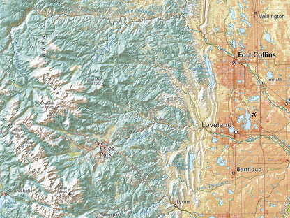 Colorado Land Cover Fine Art Print Map