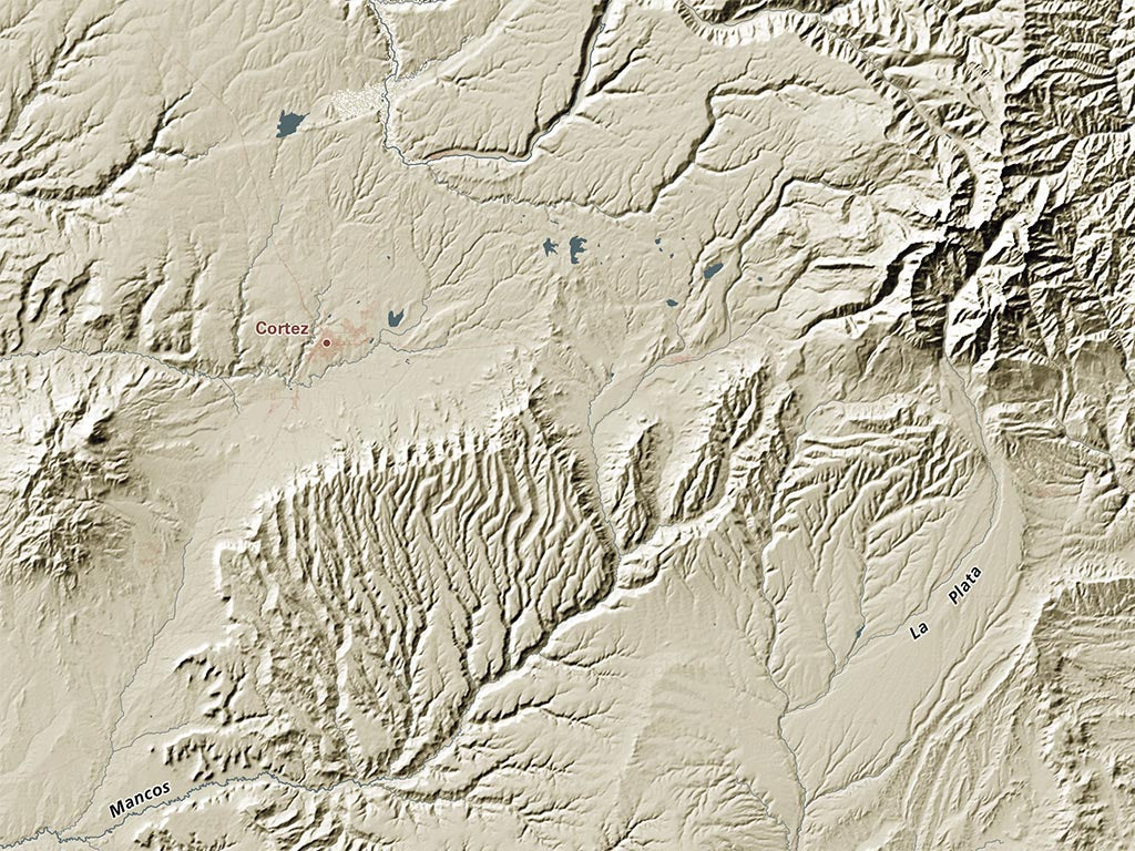 Colorado Landforms and Rivers Fine Art Print Map