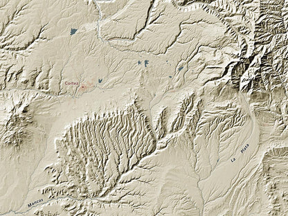 Colorado Landforms and Rivers Fine Art Print Map