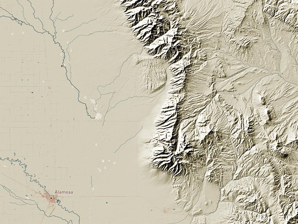 Colorado Landforms and Rivers Fine Art Print Map