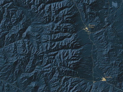 Colorado at Night Fine Art Print Map