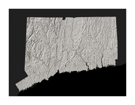 Connecticut Archival Print Map