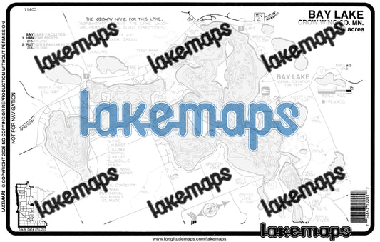 Crow Wing County, MN - BAY - Lakemap - 11403