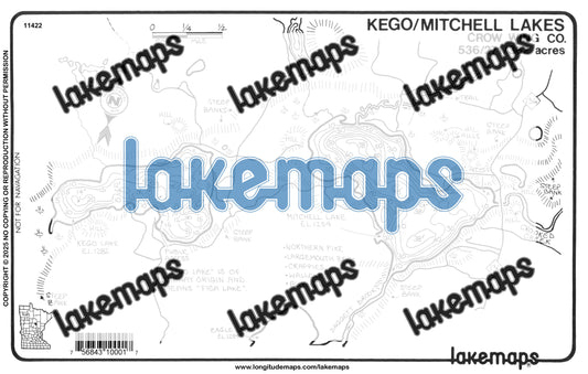 Crow Wing County, MN - KEGO / Mitchell - Lakemap - 11422