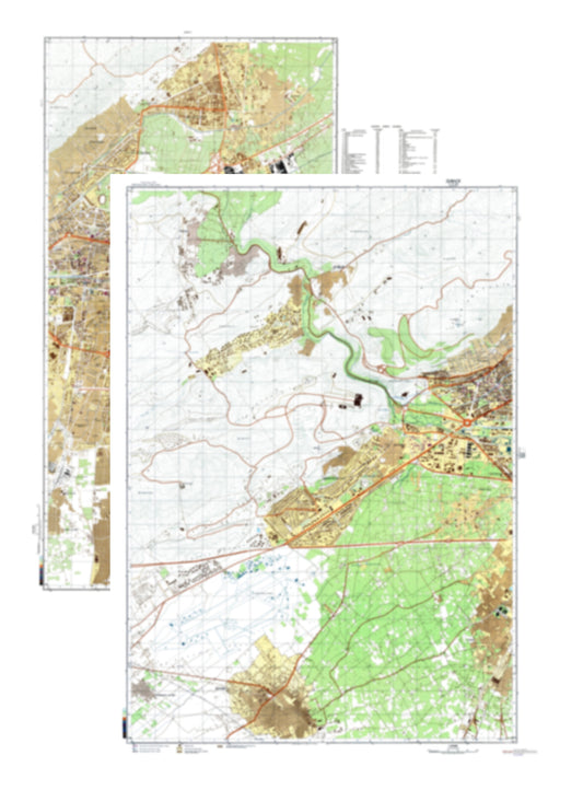 Damascus (Syria) 2-Sheet Set - Soviet Military City Plans