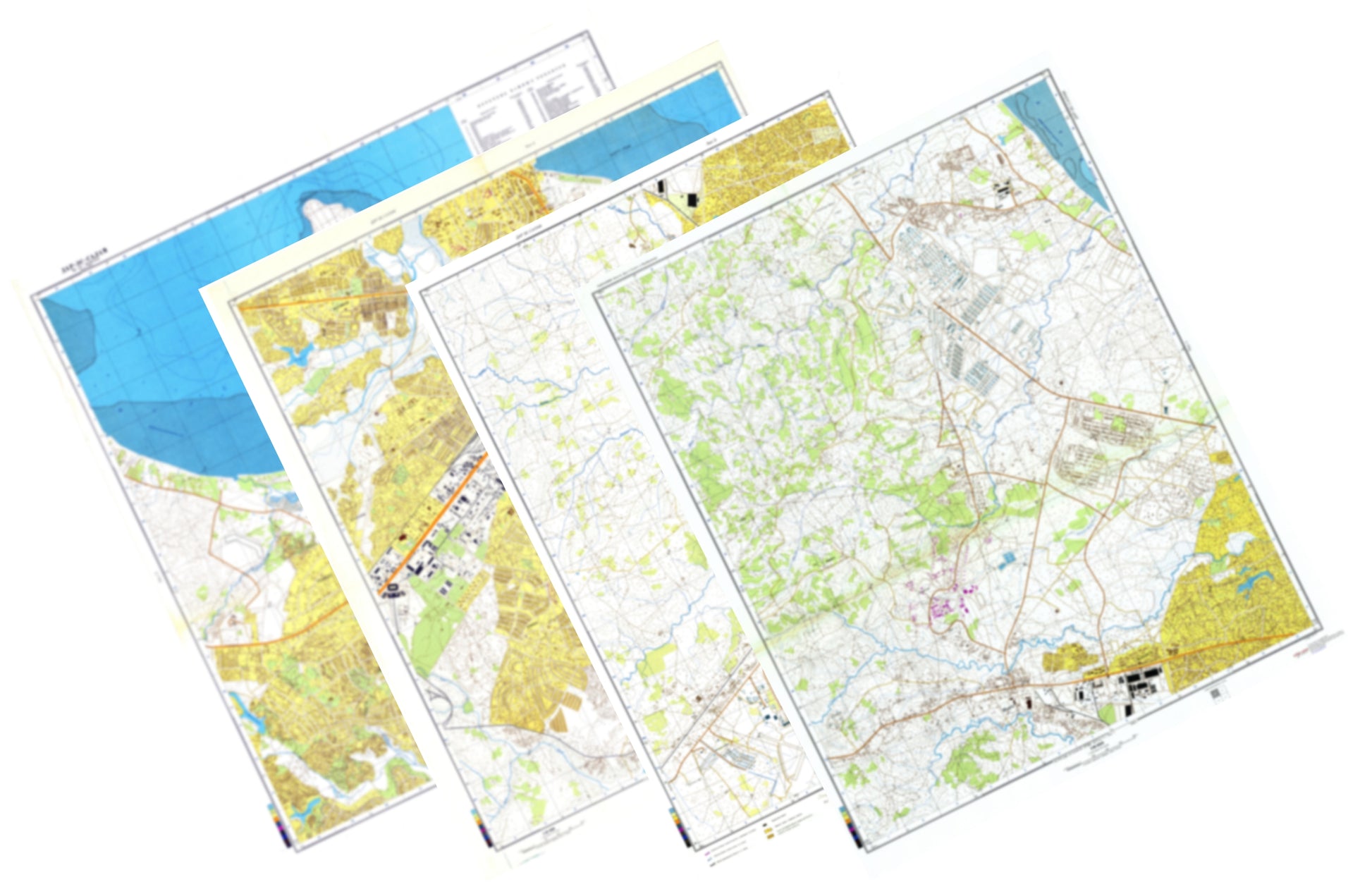 Dar Es Salaam (Tanzania) 4-Sheet Map Set - Soviet Military City Plans