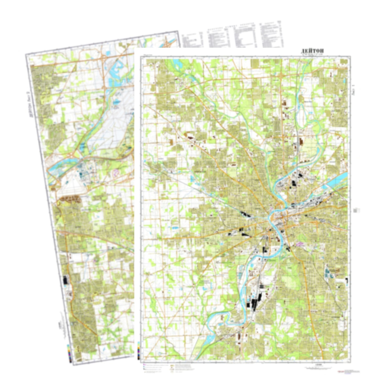 Dayton, OH (USA) 2-Sheet Set - Soviet Military City Plans