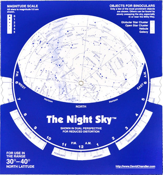 Cardboard Night Sky 30°-40° North Latitude