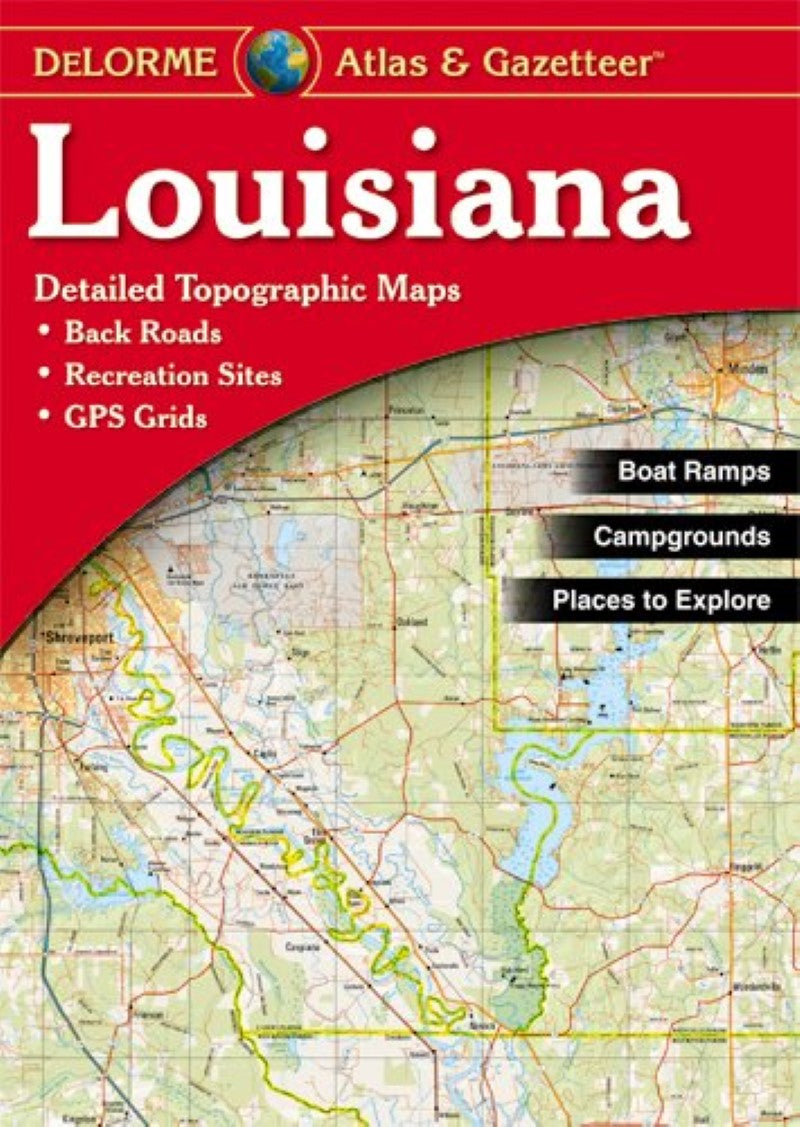 LOUISIANA State National Geographic Mini high quality Map