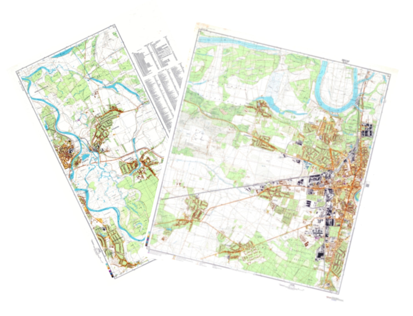 Dessau (Germany) 2-Sheet Set - Soviet Military City Plans