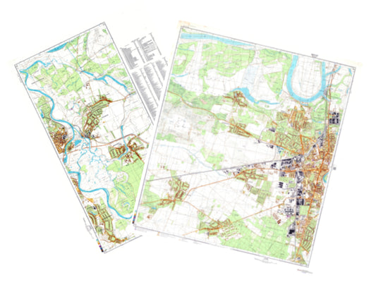 Dessau (Germany) 2-Sheet Set - Soviet Military City Plans