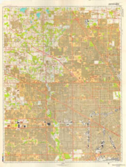 Detroit, MI, Windsor, ON 1 (USA, Canada) - Soviet Military City Plans