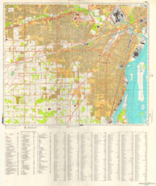 Detroit, MI, Windsor, ON 3 (USA, Canada) - Soviet Military City Plans