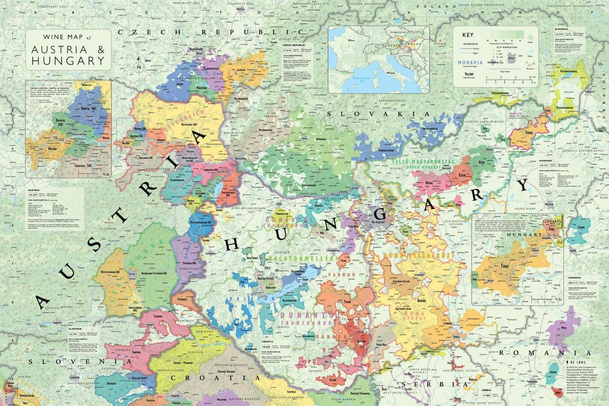 Wine Map of Austria & Hungary