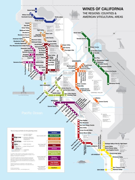 Metro Wine Map of California