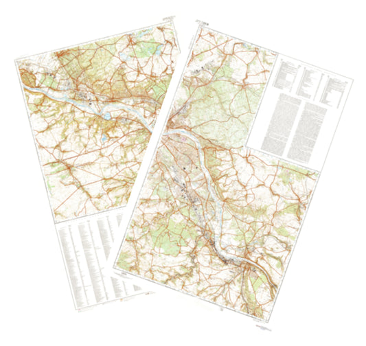 Dresden (Germany) 2-Sheet Set - Soviet Military City Plans