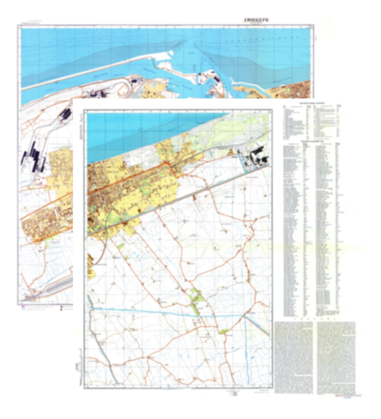 Dunkerque (France) 2-Sheet Set - Soviet Military City Plans