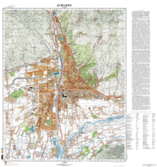 Dushanbe (Tajikistan) - Soviet Military City Plans