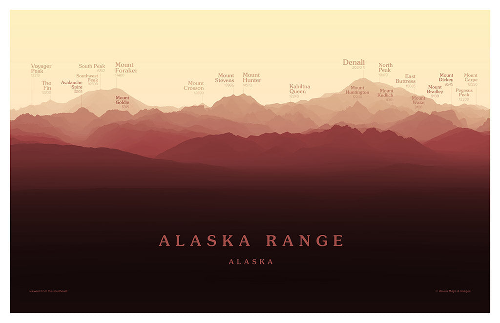 Denali Peakscapes Elevation Panorama