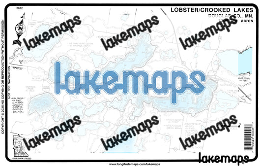 Douglas County, MN - LOBSTER - Lakemap - 11612
