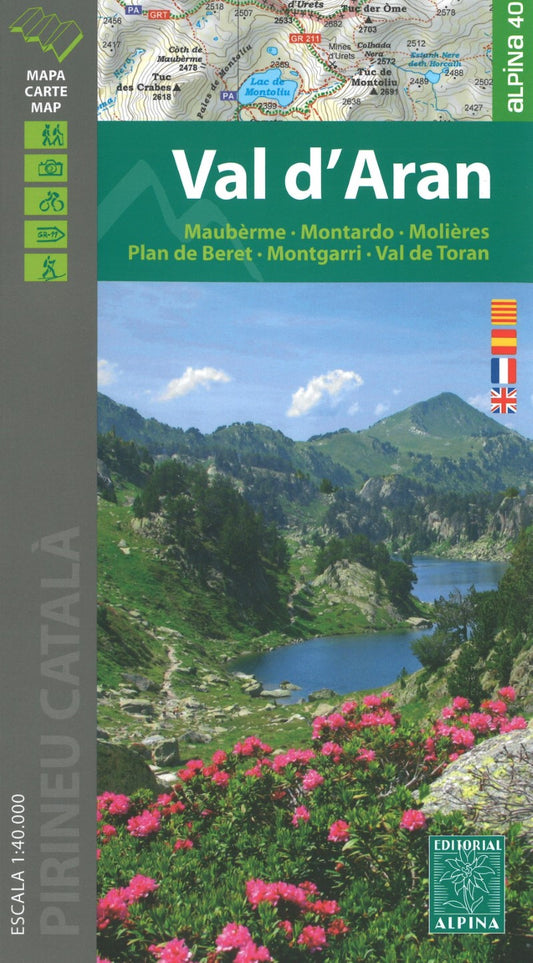 Val d'Aran, Spain Hiking Map