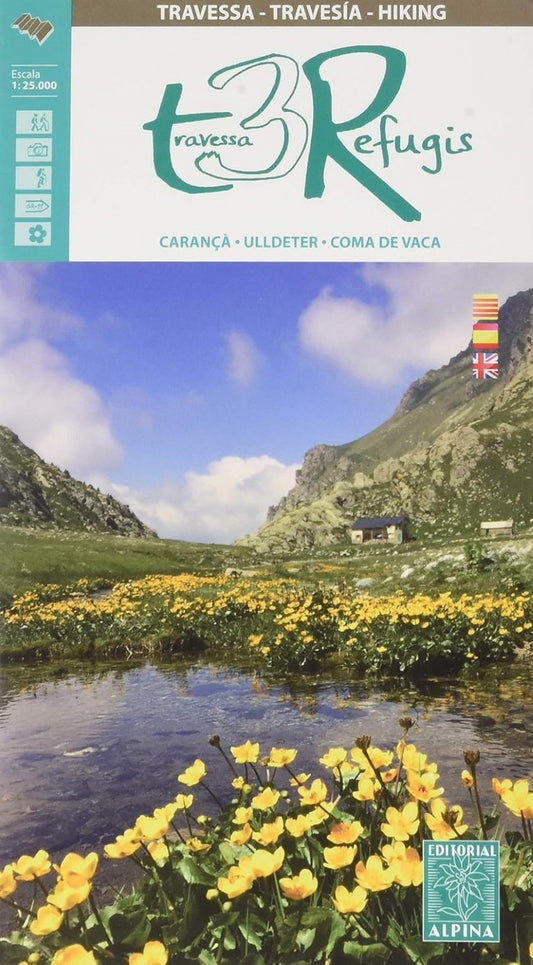 Three Refuges Trek Hiking Map & Guide: Carança-Ulldeter