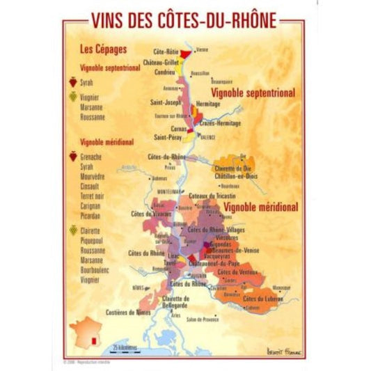 Cotes-du-Rhone Wine Postcard