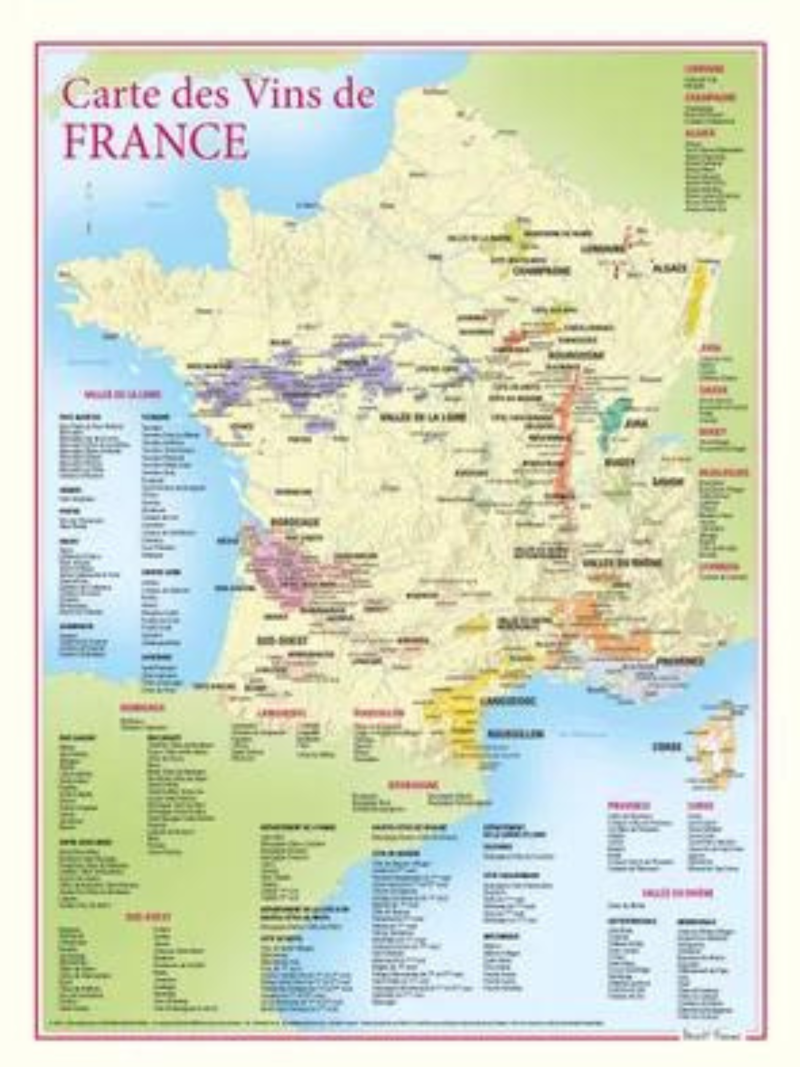 Carte des Vins de France