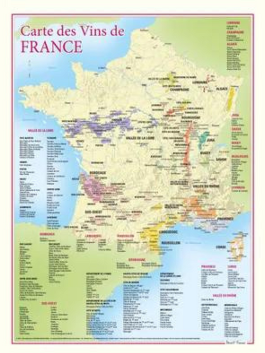 Carte des Vins de France