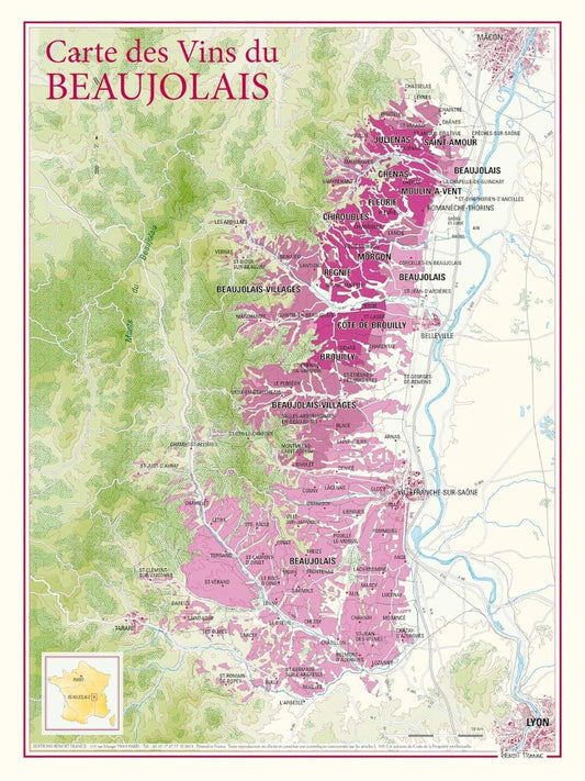 Beaujolais wine poster