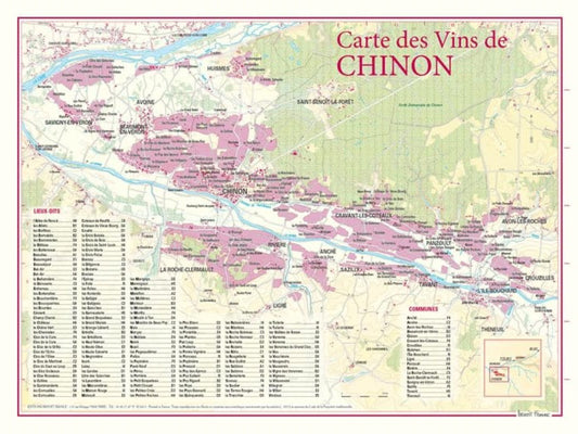 Chinon wine poster