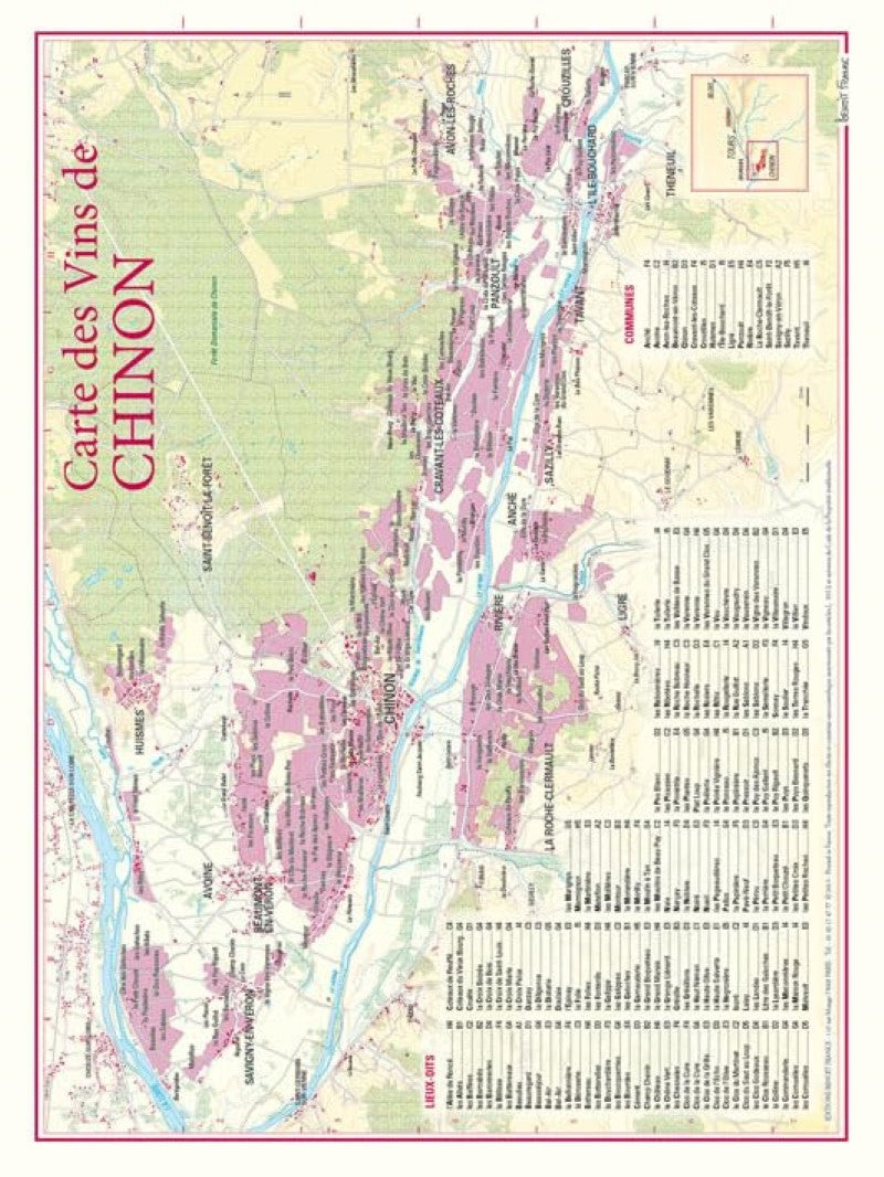 Chinon wine poster