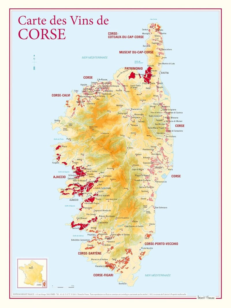 Corsica (Corse) wine poster