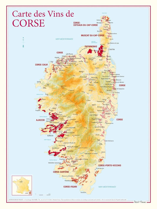 Corsica (Corse) wine poster