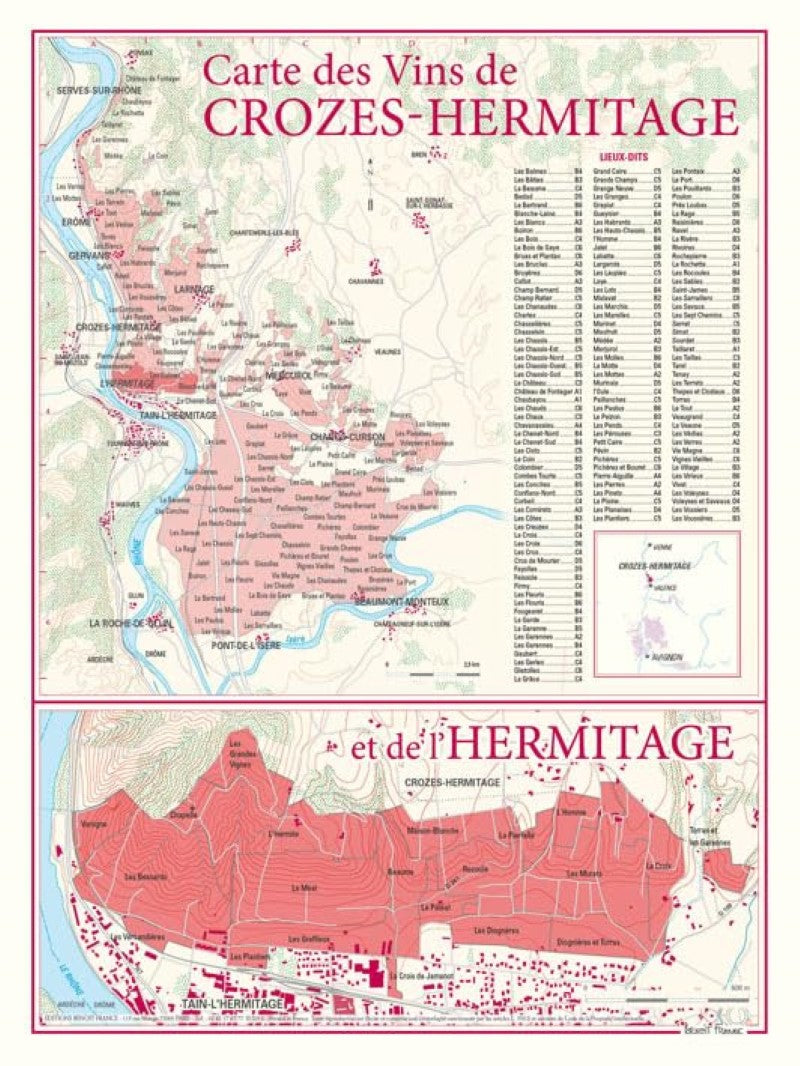 Crozes-Hermitage wine poster